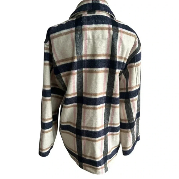 Vigoss Womens Oversized Wool Blend Soft Button Down Granola Girl Comfy Shacket M - Picture 4 of 11